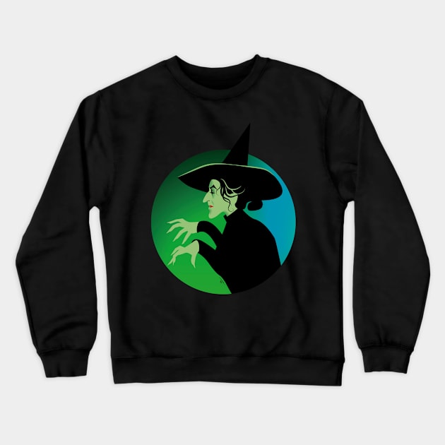 Wicked Witch of the West Crewneck Sweatshirt by AlejandroMogolloArt